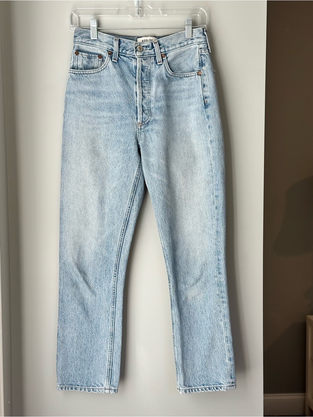 Agolde Riley High Rise Crop Jean Size 25 - Picture 4 of 11